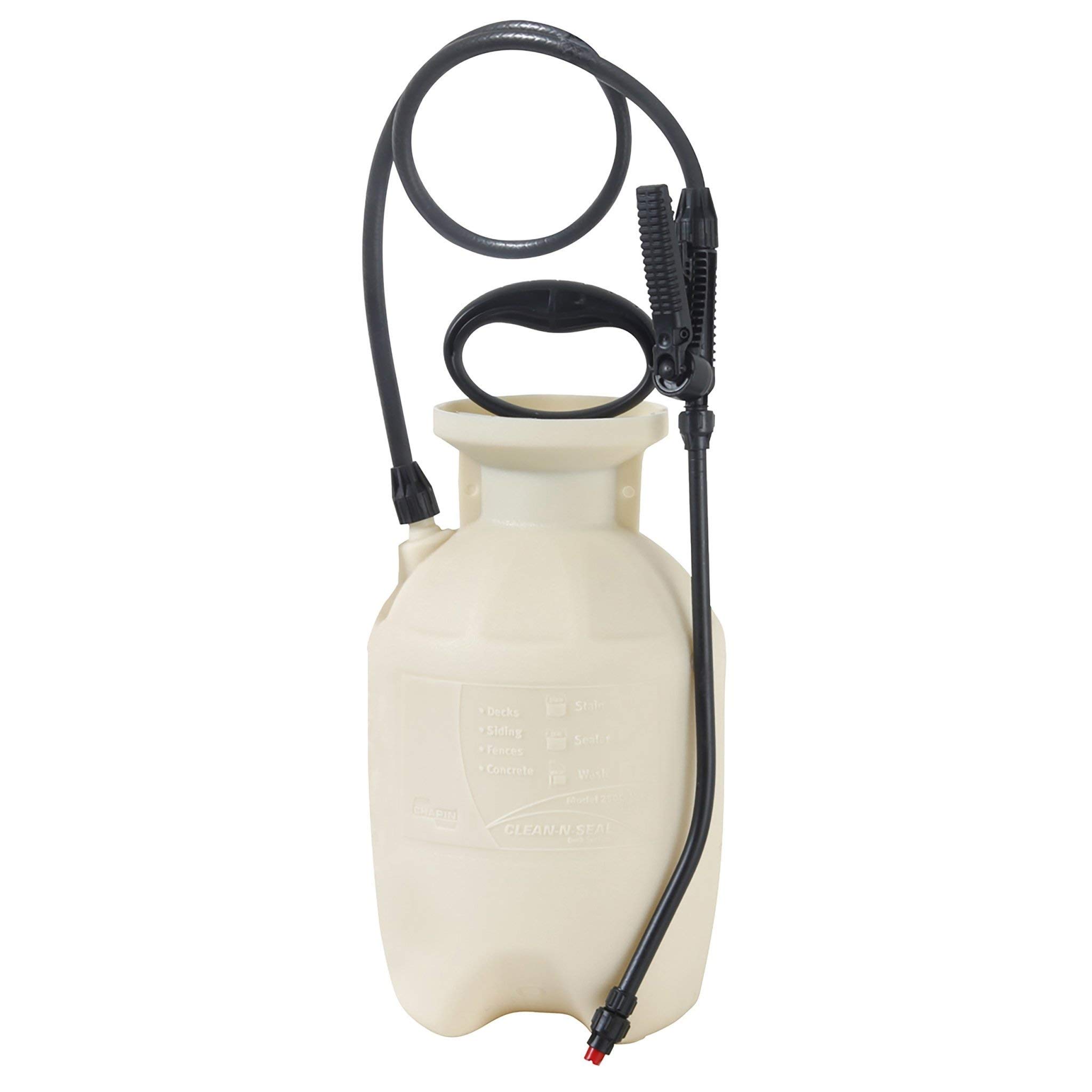 Chapin 25010 Clean and Seal Poly Deck Sprayer - 3.8 litres - for Quick Cleaning & Gardening Applications - Anti-Clog Filter - Adjustable Nozzle - Measuring Cup
