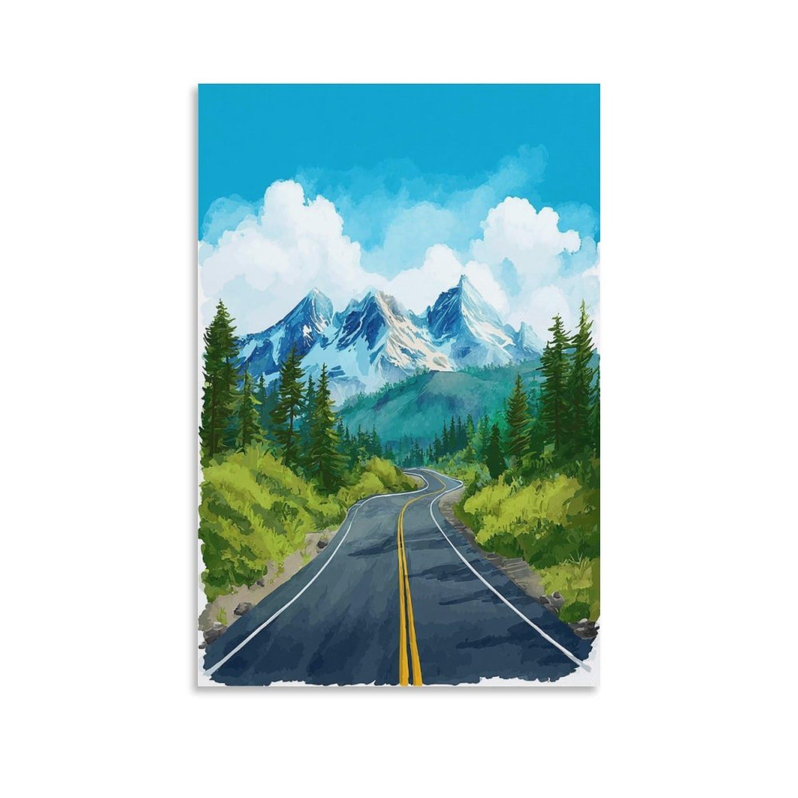 Flagstaff Arizona Poster 24x36inch(60x90cm) Vintage Watercolor Canvas Art