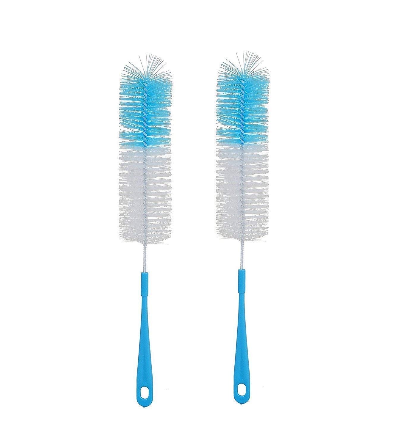 VXI Plastic Bottle Brush Cleaning Cleaner Washer Milk Bottle/Thermos Cleaning Brush Water Bottle Cleaner (Colour May Vary) - Set of 2