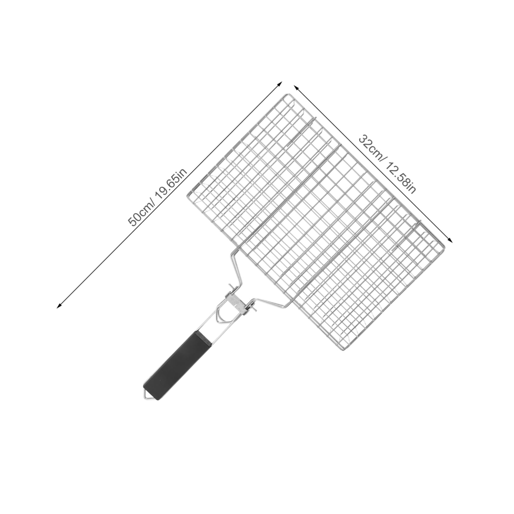 Cestello da Barbecue Pieghevole in Acciaio Inox, Portatile e Resistente alle Alte Temperature, per Pesce e Verdure alla Griglia