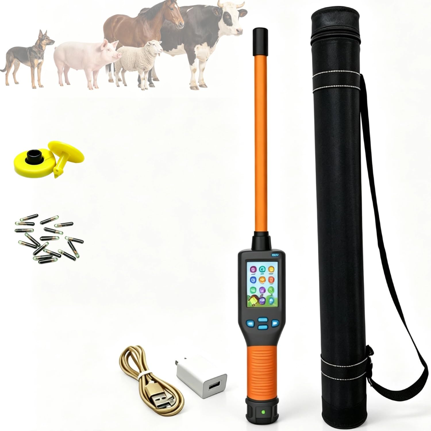 Scanner a bastone per marche auricolari animali scanner per chip