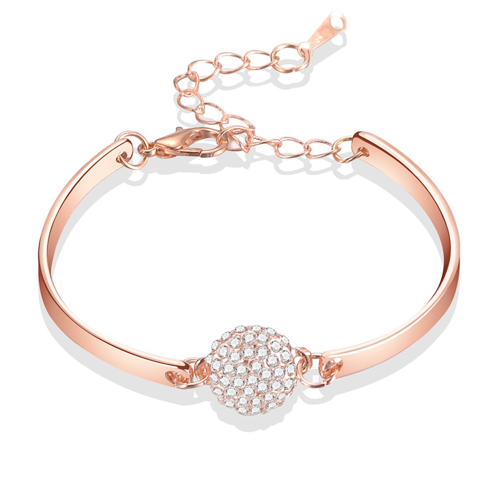 Shining Diva Fashion18k Rose Gold Stylish Bracelet for Girls and Women (9810b)