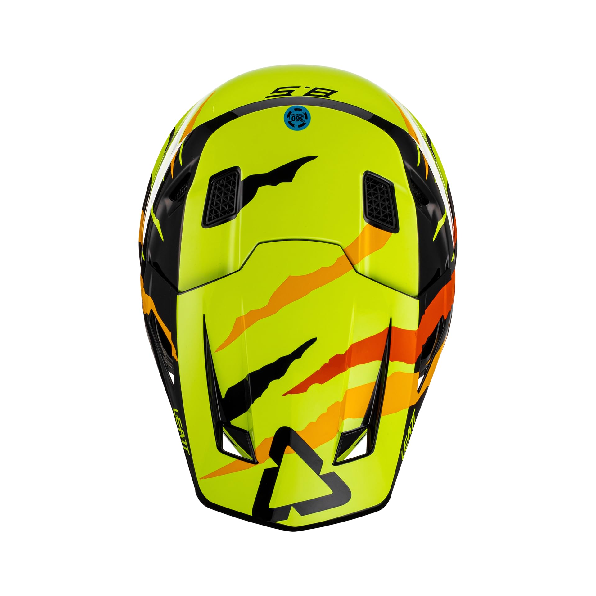 Amazon.com: Leatt Helmet Kit Moto 8.5 V23 Citrus Tiger #S 55-56cm