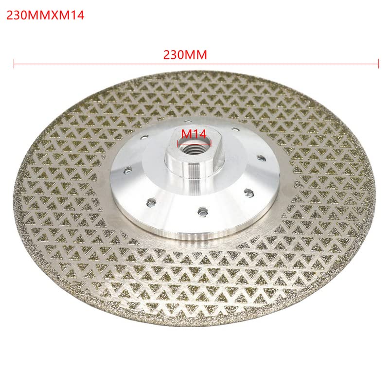 1 szt. Galwaniczna tarcza diamentowa do cięcia diamentowa tarcza do cięcia i szlifowania z obu stron do płytek ceramicznych z granitu marmurowego (230MMXM14)
