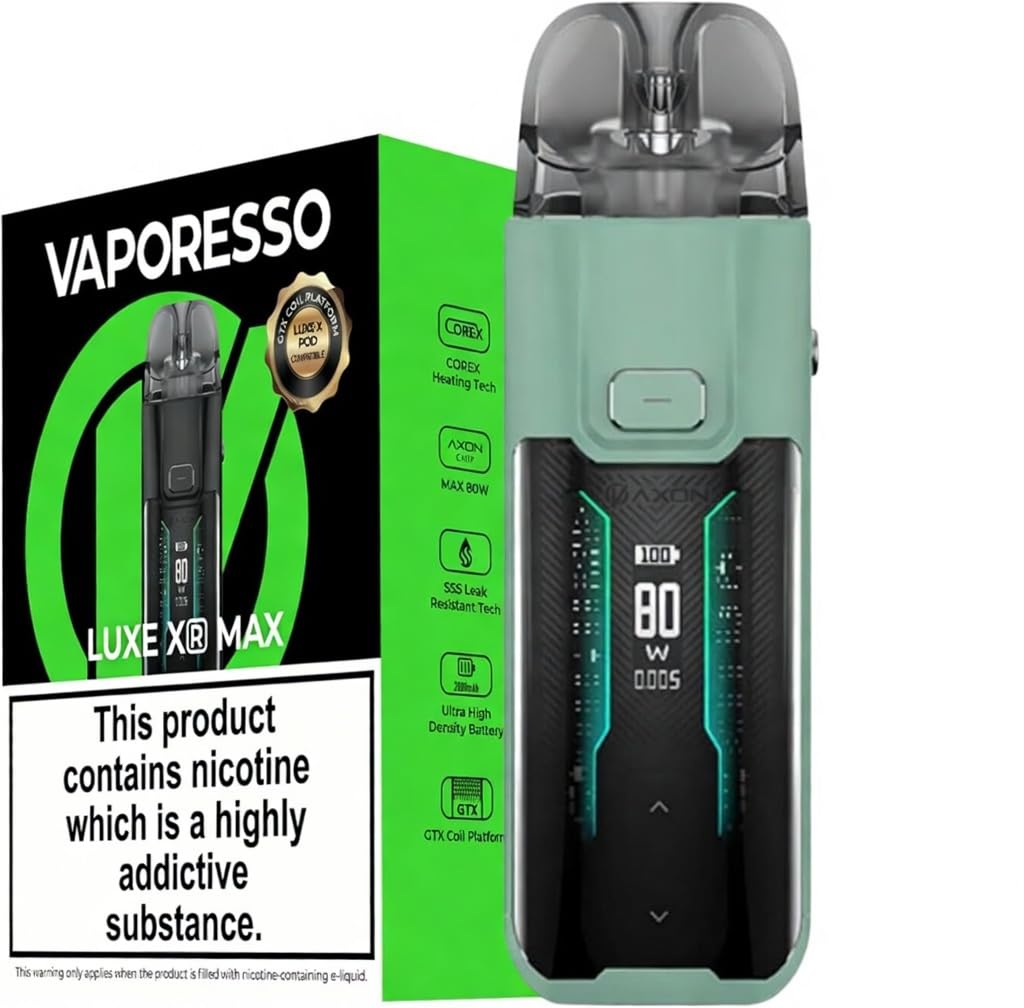 Original Vaporesso LUXE XR Max Kit Vape 80W 2800mAh Battery 5ml fit LUXE  X/XR Pod MTL to DTL Vaping E Cigarette Vaporizer No Nicotine ((DTL single  Pod) Vert) : Amazon.fr: High-Tech