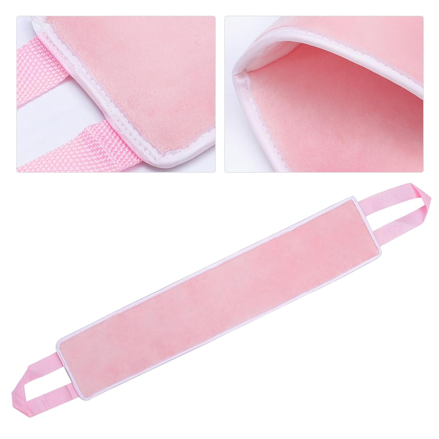 FRCOLOR Self Tanning Back Applicator Strap Flocking Lotion Applicator Extra Long Handle Streak-Free Application Reusable for Skin Types