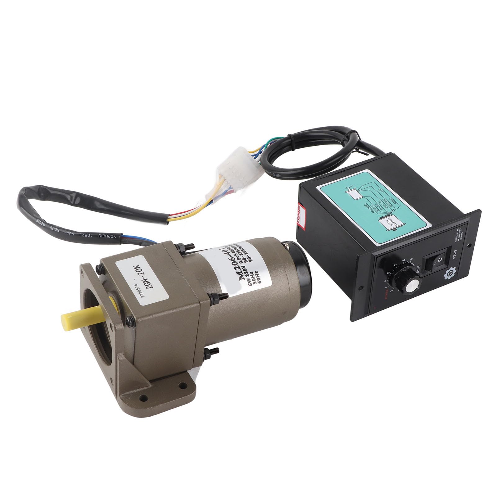Motor de Engranajes de 220 V, Motor Monofásico Asíncrono de Velocidad Ajustable con Desaceleración M206-402, Industria del Automóvil para Embalaje de Equipos de Transporte de