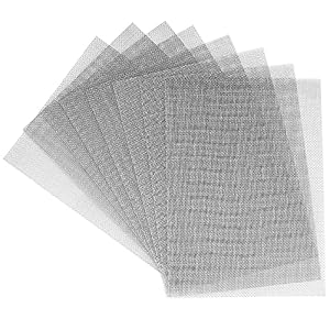 8 Pcs 304 Stainless Steel Woven Wire Mesh, 15 x 21 cm 20 Mesh Insect Rodent Control Mesh, Metal Mesh Pest Proofing Mesh…