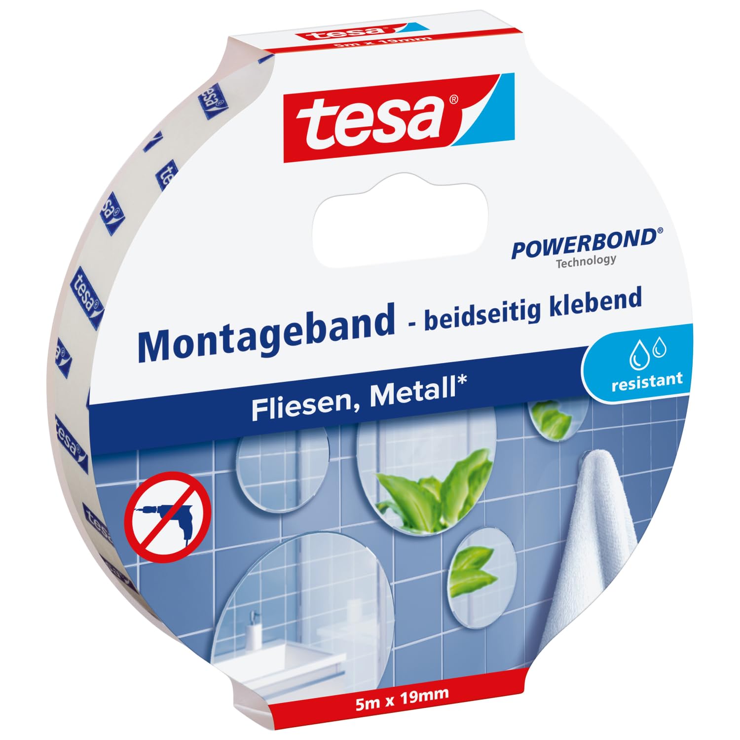 tesa 77745-00000-00 Powerbond Tape for tiles & metal 5m x 19mm 1pc