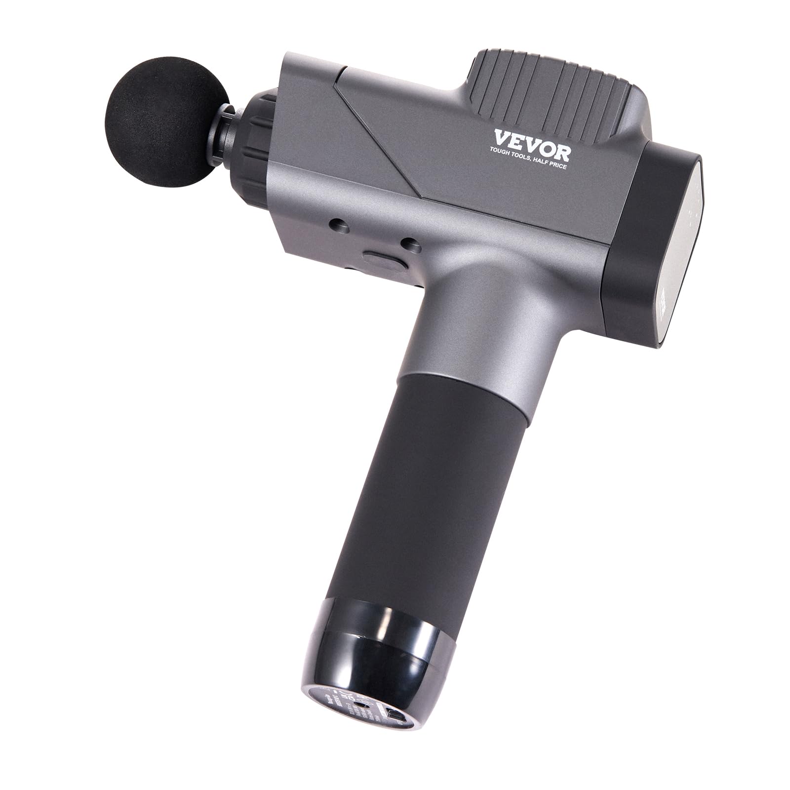 VEVOR Pistolet de massage musculaire, 8 vitesses, appareil de massage tissus profonds à percussion pour athlètes, masseur de muscles 6 têtes portatif pour soulager douleur, relaxation musculaire, 16 V