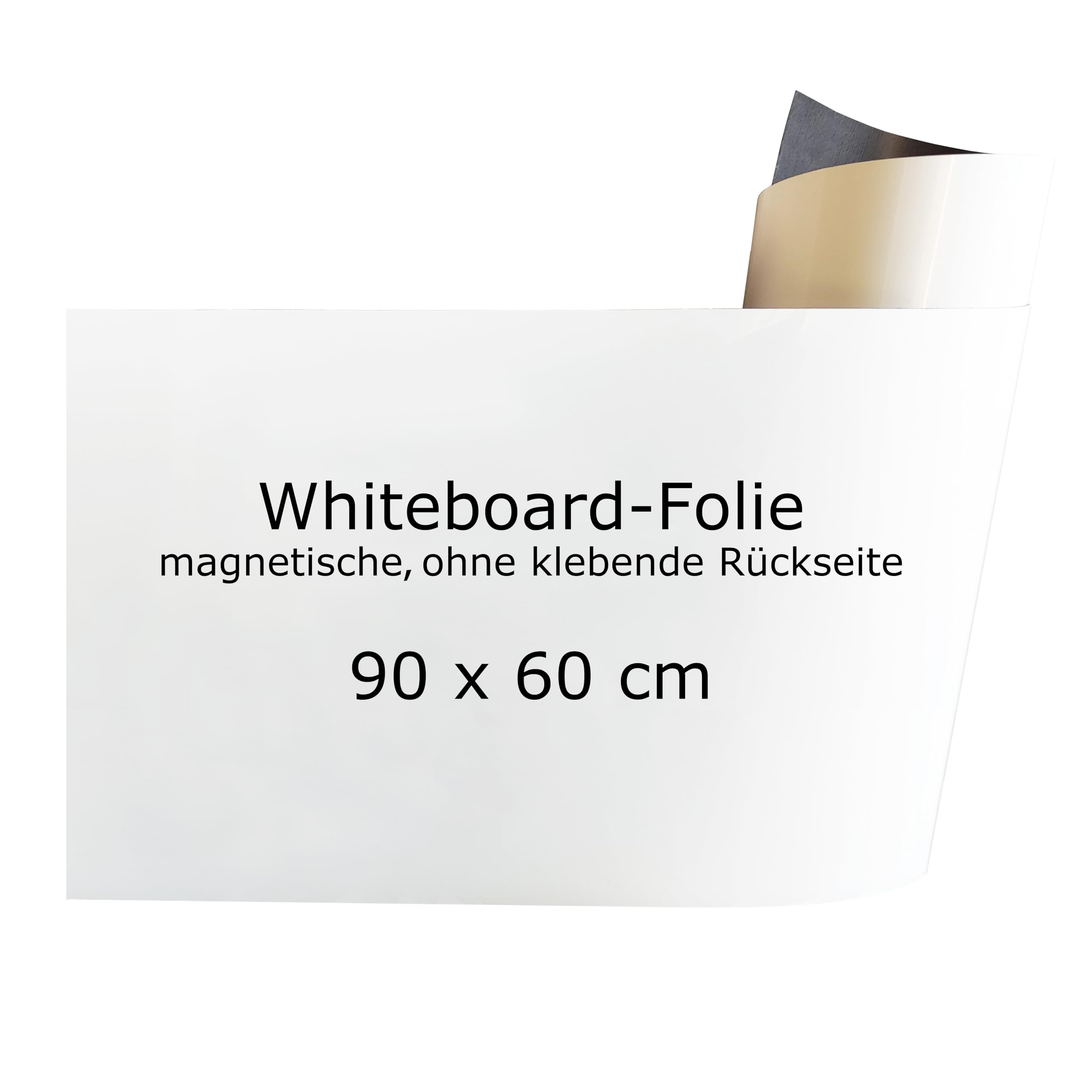 ESENG® Premium Magnetic Whiteboard Film with High-Gloss Surface – Easy to Write On and Erase, Magnetic, Non-Adhesive Back, and Customizable to Any Size (90 x 60cm)