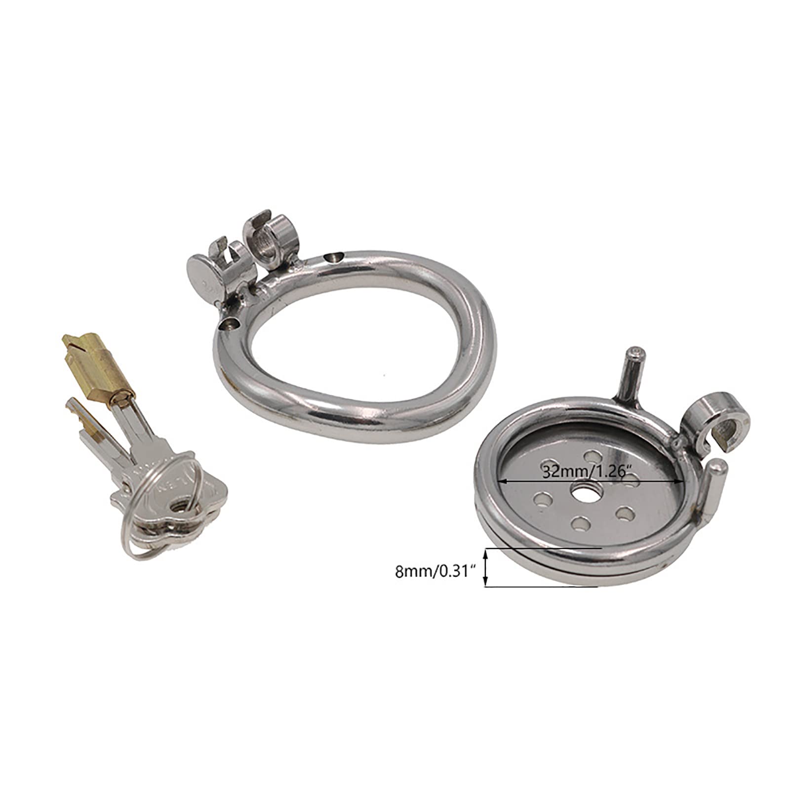 Plat Cage De Chasteté Métal Homme Jouet Sexuelle Adulte Couple Bdsm Chastetée Pour Pénis Men Sex Toýs,chastity Cage Pour Punition D'esclave Sextoyse Couple Plaisir (L)