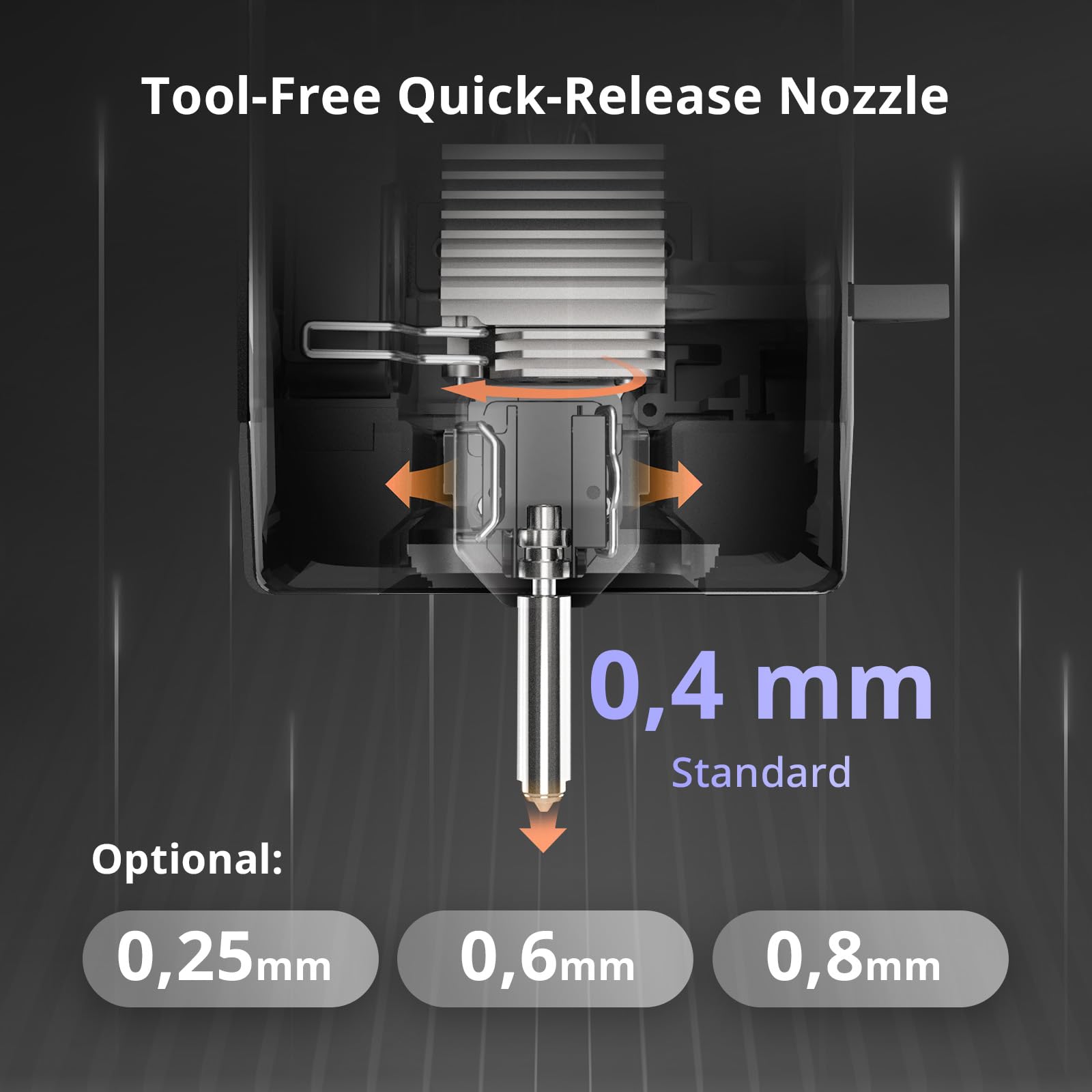 Anycubic Kobra X 3D Drucker, 600 mm/s Schnelles Drucken, Adaptive Extrusionskraft Druck von weichem und hartem Filament, Intelligentes Drucken per Fernzugriff, 4 Farbdruck für Anfänger