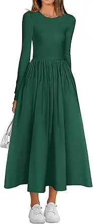 BTFBM Casual Long Sleeve Dresses Spring Dresses 2025 Wedding Guest Dress Midi Dress Flowy Bohemian Long Dress