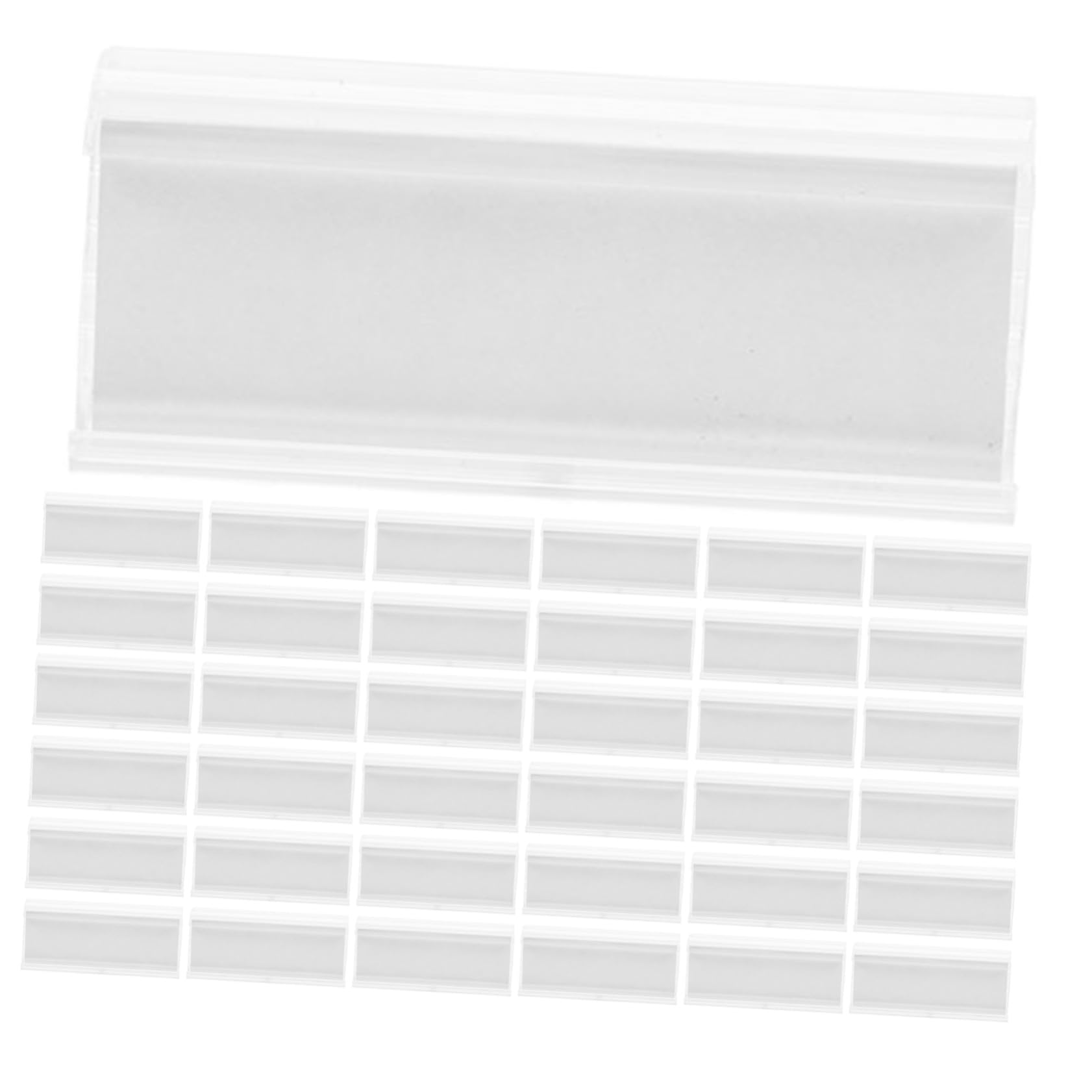 HOMSFOU 100pezzi Porta Etichette per Scaffali in Plastica Trasparente Design Morsetto per Sostituzione Rapida Adatto Supermercati Negozi al Dettaglio e Farmacie