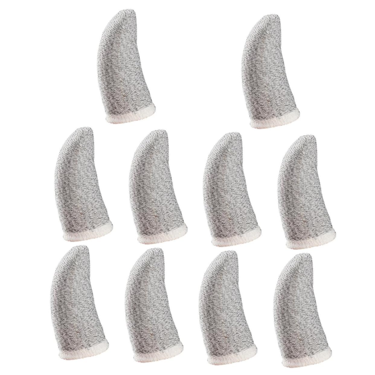 FOMIYES 10 Pcs Game Finger Cot Game Finger Sacks Fingertip Covers Cotton Finger Thumb Sleeves Finger Sleeves for Gaming Mobile Phones White Cribs Aircot Fashion Dressing Table Silver Fiber