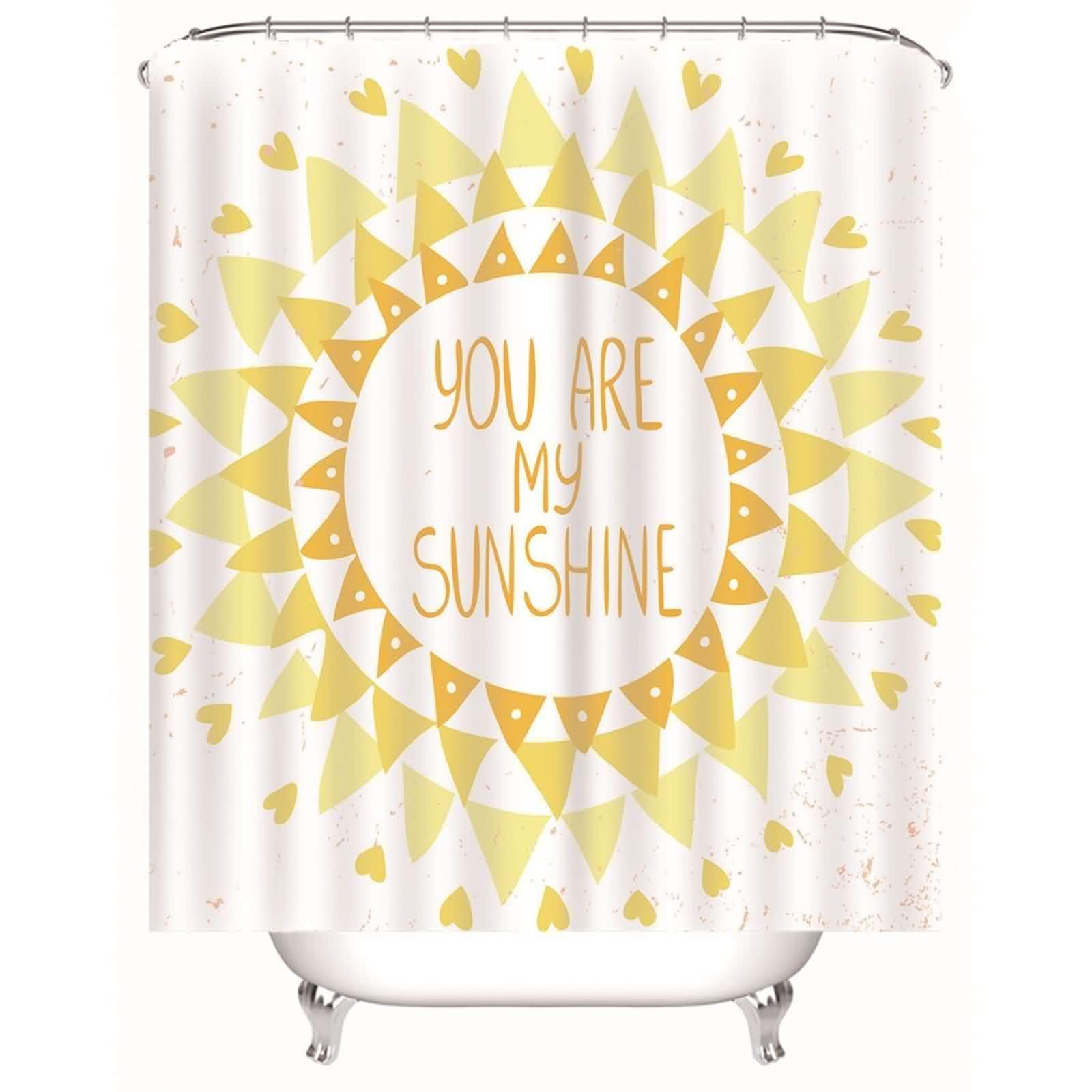 Rideau de douche You Are My Sunshine en tissu imperméable pour une salle de bain joyeuse