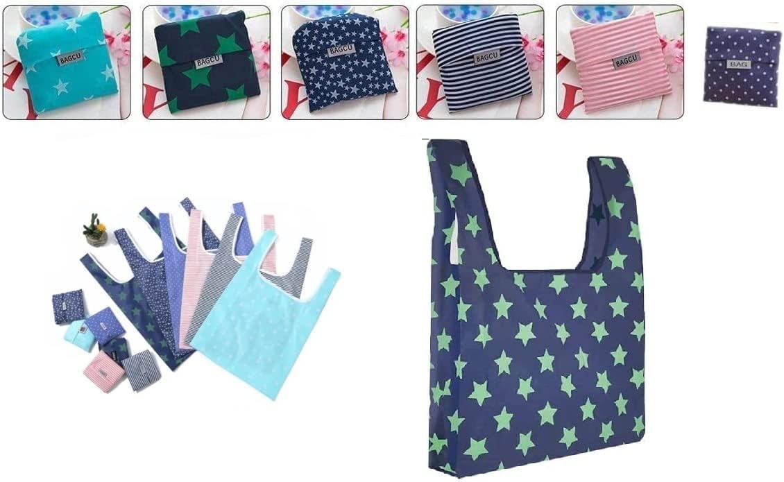 Reusable Grocery Bag, Set of 8pcs, Durable, Waterproof, Eco-friendly, Portable, Shoulder Handbag, Tote bag, Foldable shopping Bag , Large Capacity (55*33*8cm)