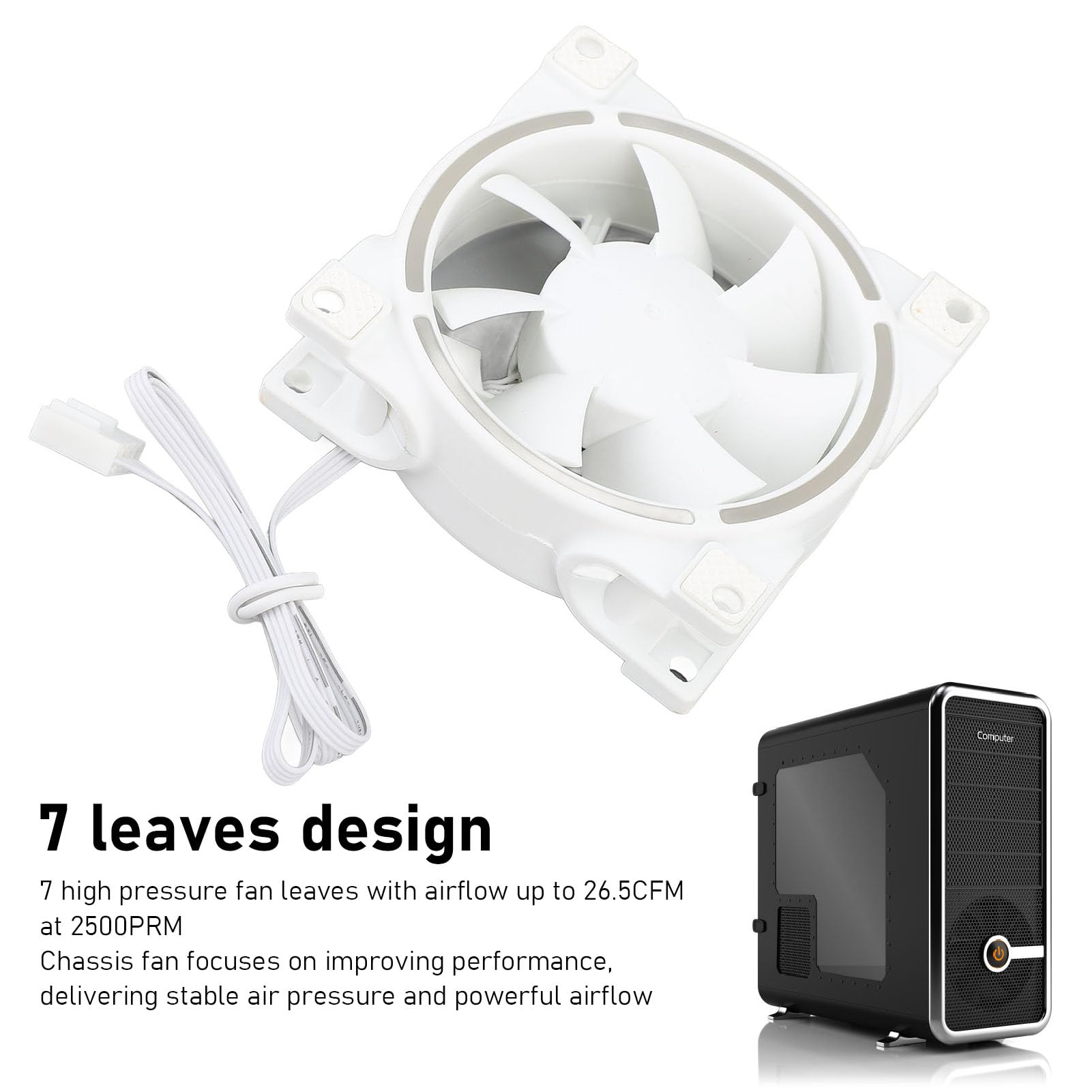 Amazon.co.jp: 80mm PWM PC ファン、80x80x25mm スリム静音