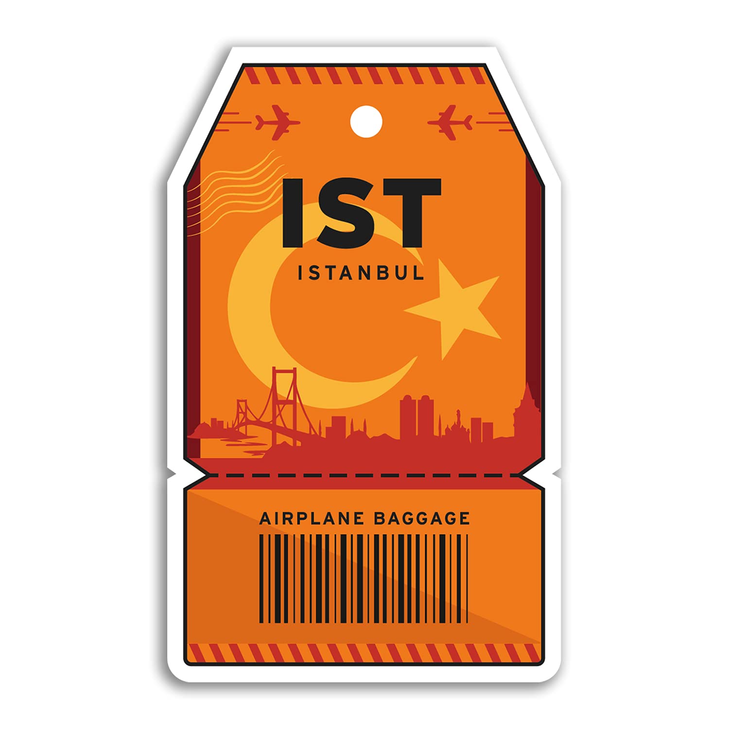 2 x 10cm Tall Istanbul Turkey Vinyl Stickers - Airport Luggage Travel Sticker #75043