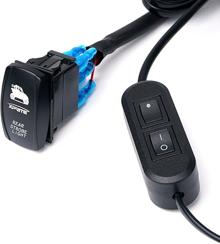Miniatura 3 de Xprite Arnés de cableado con 2 interruptores para barras de luz LED estroboscópicas traseras