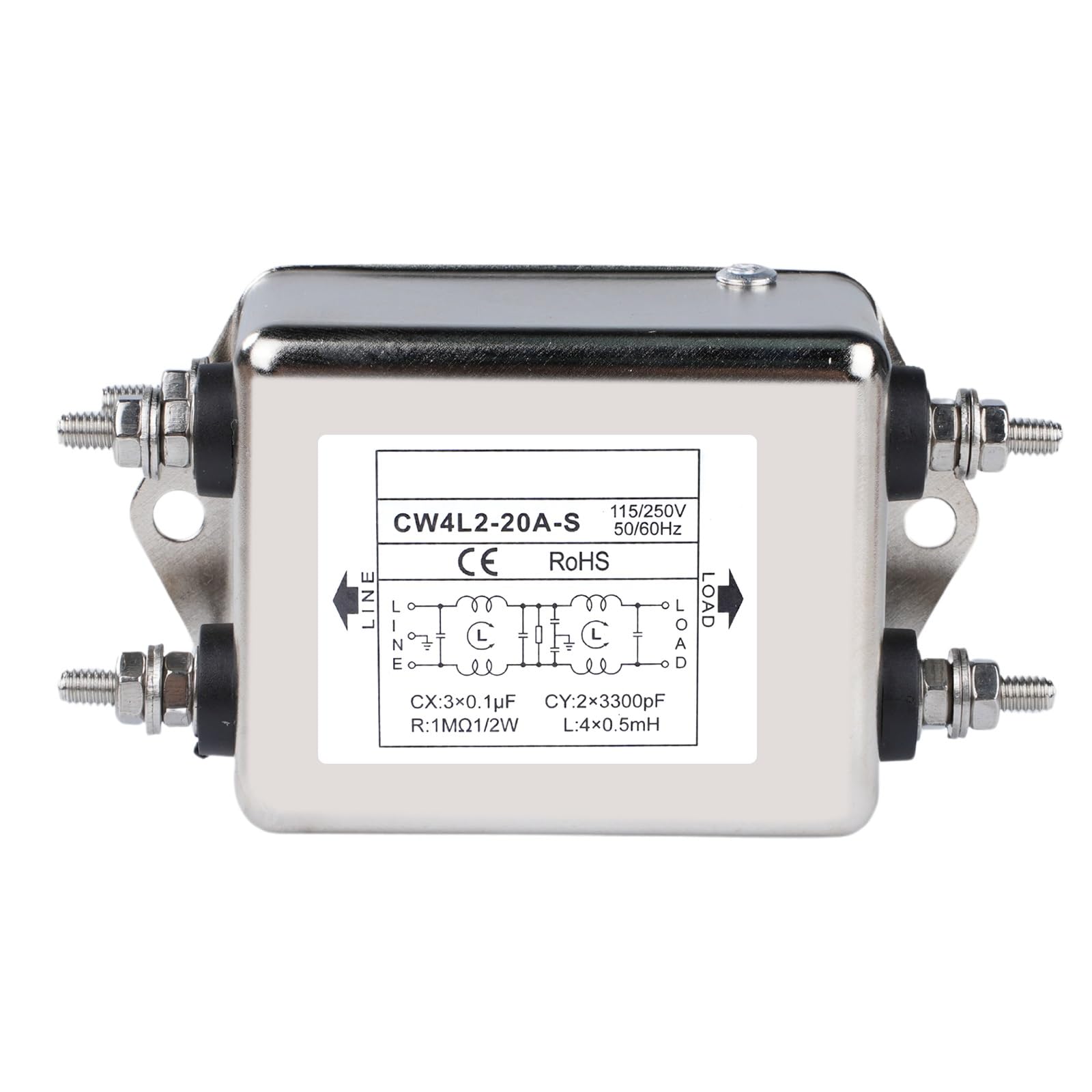 Filtro EMI Monofase Jadeshay - Per Alimentatori 125/250V | Soppressione Interferenze Elettromagnetiche - Foto 7