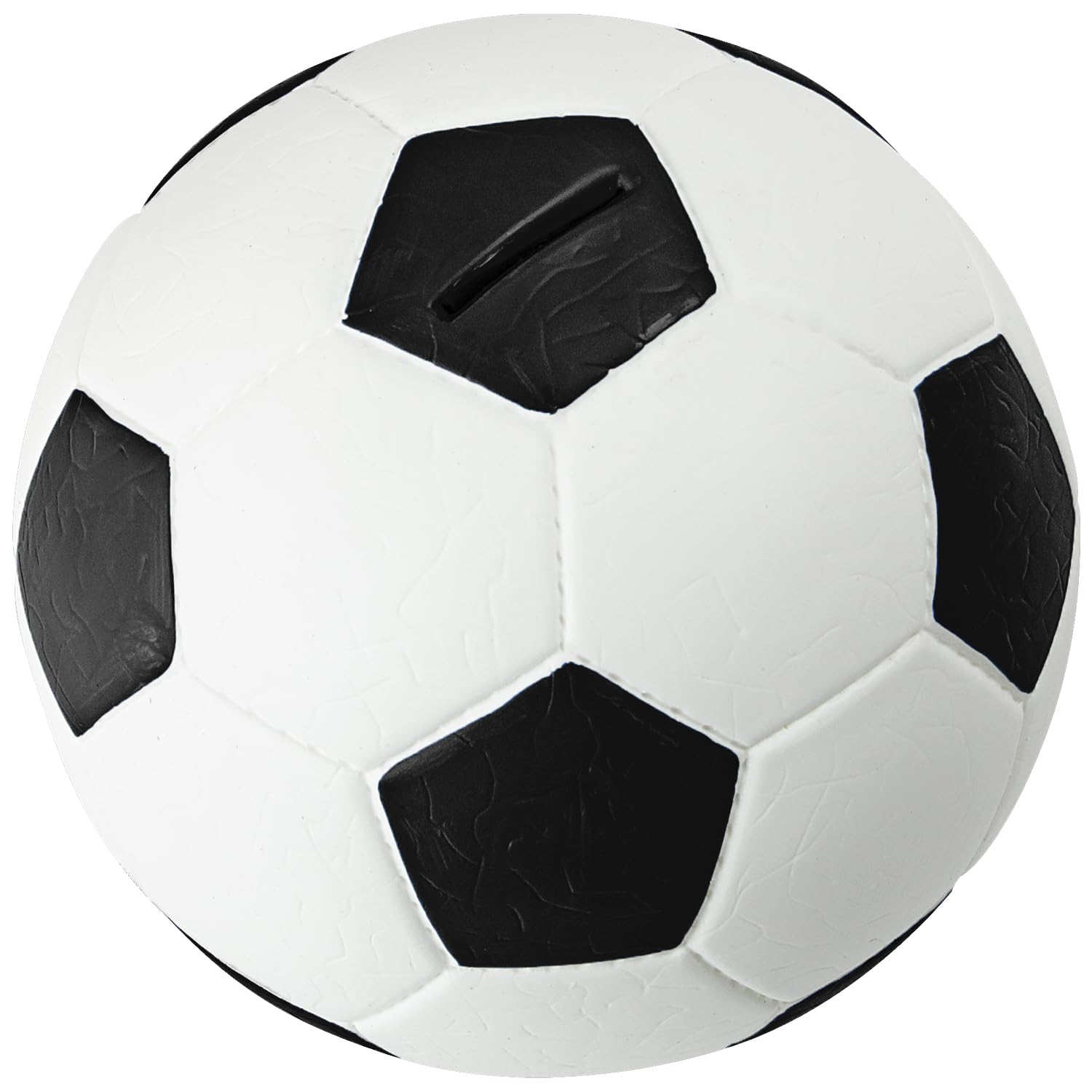 HMF 4790-01 Soldi Salvadanaio, Pallone da Calcio In Pelle Sintetica, 15 cm, Bianco Nero