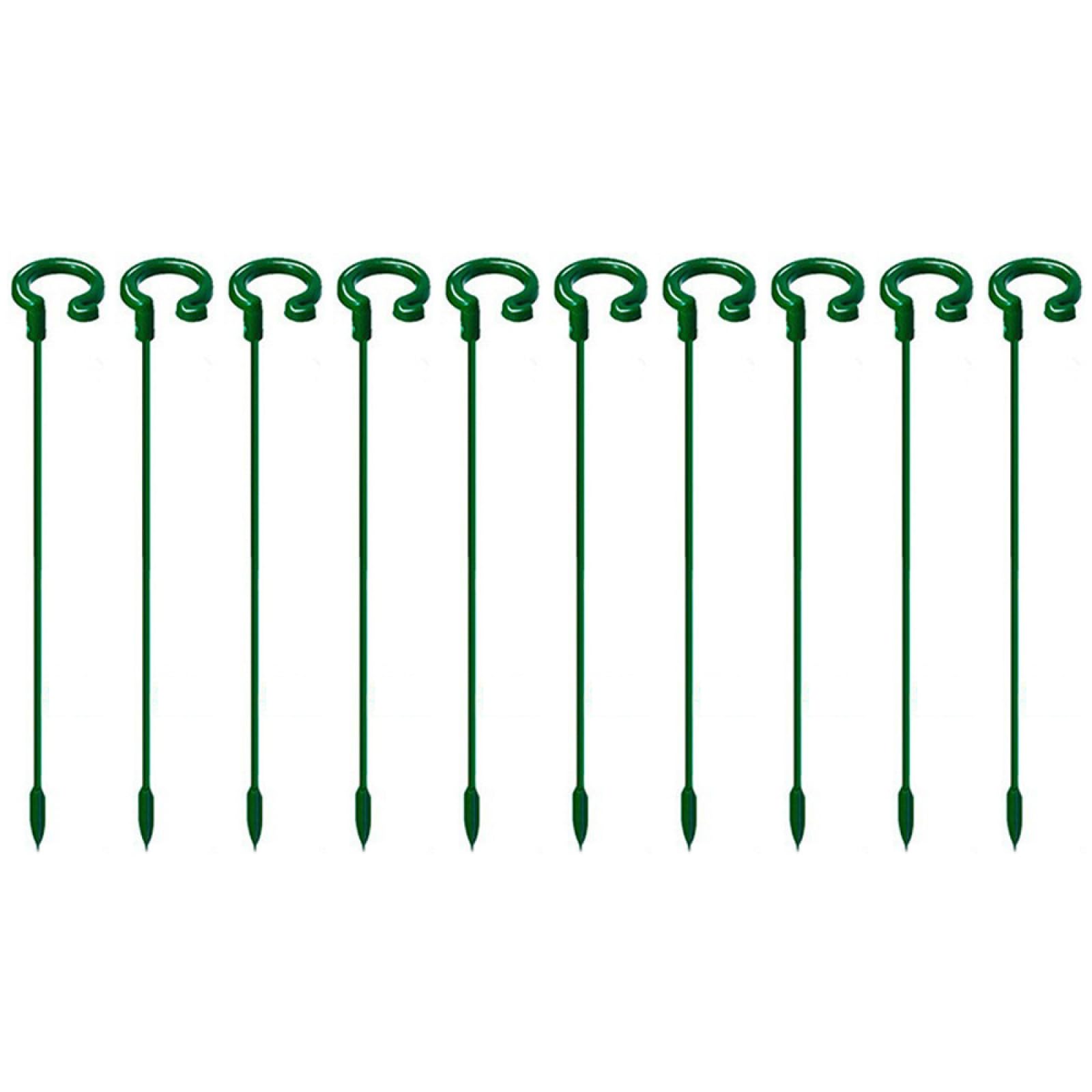 20PCS Plant Support Stakes, Length 48cm, Cage Support Rings Plant Support Sticks, Garden Half Round Ring Plant Support Sticks, Flower Support Stakes for Small Potted Plants Flower Phalaenopsis