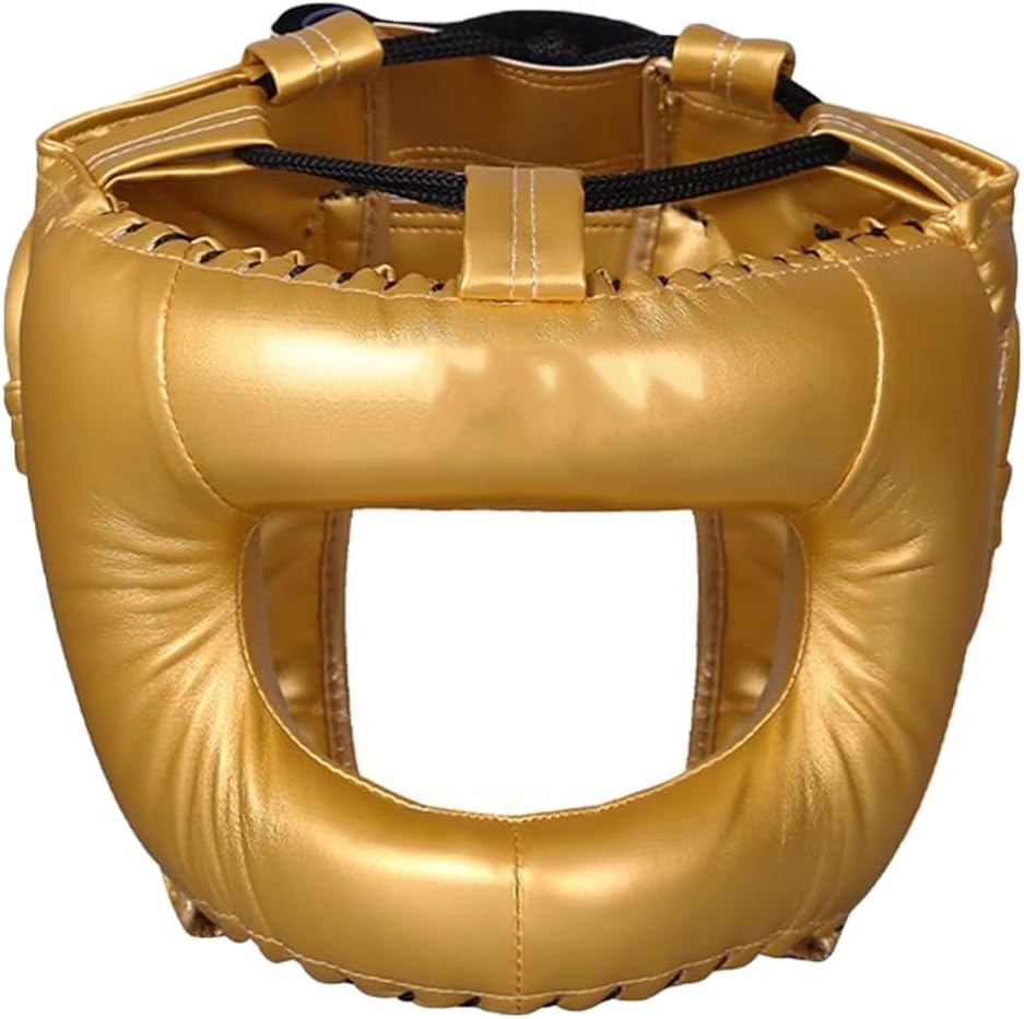 PU Leather Boxing Headgear 360 Degree Surround Head Protections Equipment Closed Type for Boxing Training Kickboxing