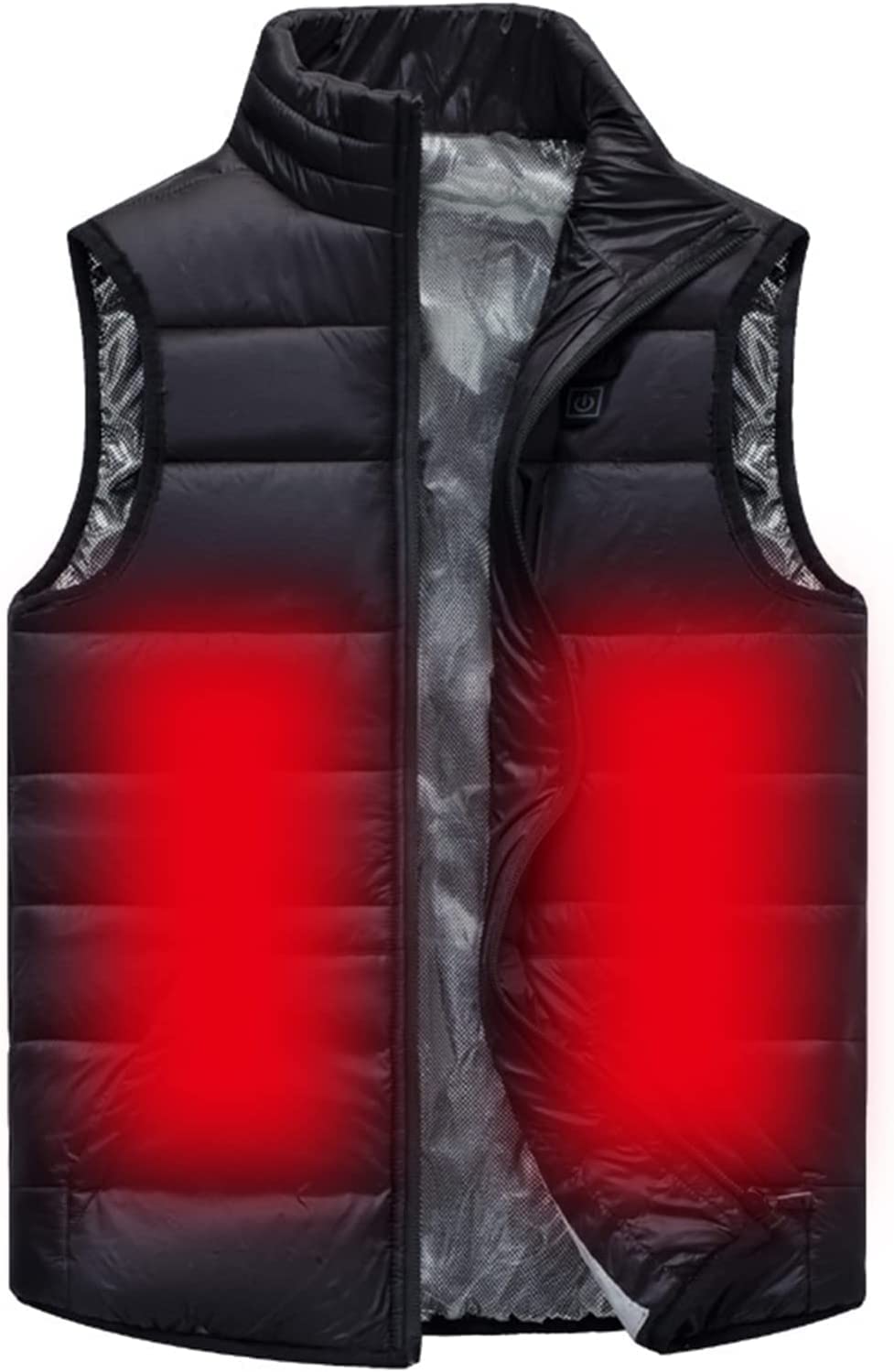 Gilet riscaldante per bambini USB 3 zone riscaldate nero