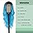 HMHIFI Long Blue Wig for Women 26Inch Wavy Curly Ombre Blue Hair Wigs Synthetic Hair Replacement Wig Heat Resistant Hair Wig for Daily Party Use(26\'\' blue)