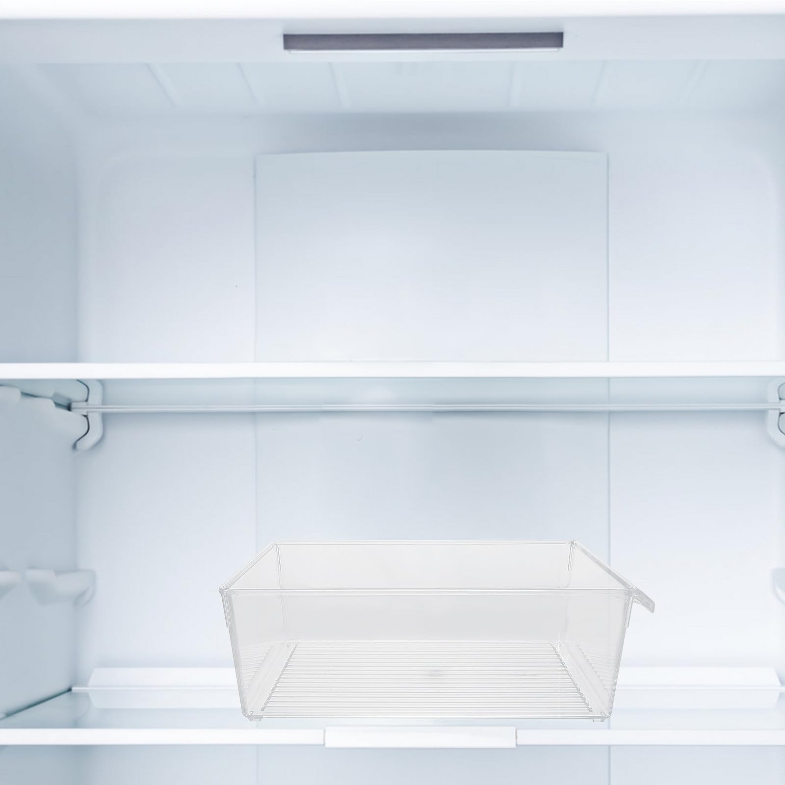 Lurrose Contenitore Frigorifero Trasparente Impilabile, Scatola la Conservazione della Frutta e Birra, Organizer Multifunzionale per Cucina e Congelatore, Cassetto a Strati