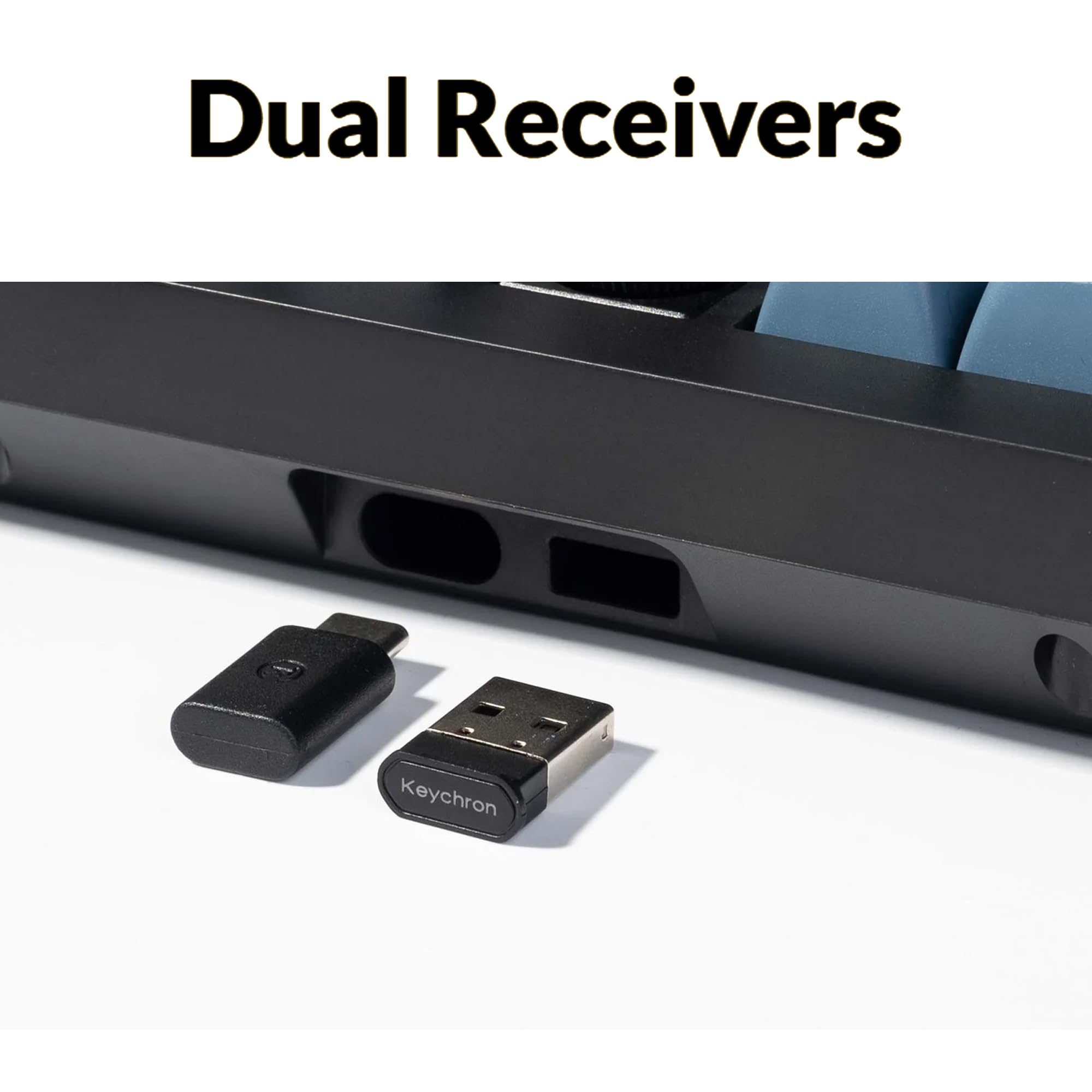 Keychron V1 Max 75% Mise en Page Clavier Mécanique sans Fil Personnalisé, 2.4GHz Bluetooth Cable Connection QMK/VIA Programmable, Hot-swap Gateron Jupiter Rouge Switch pour Mac/Windows/Linux FR Layout