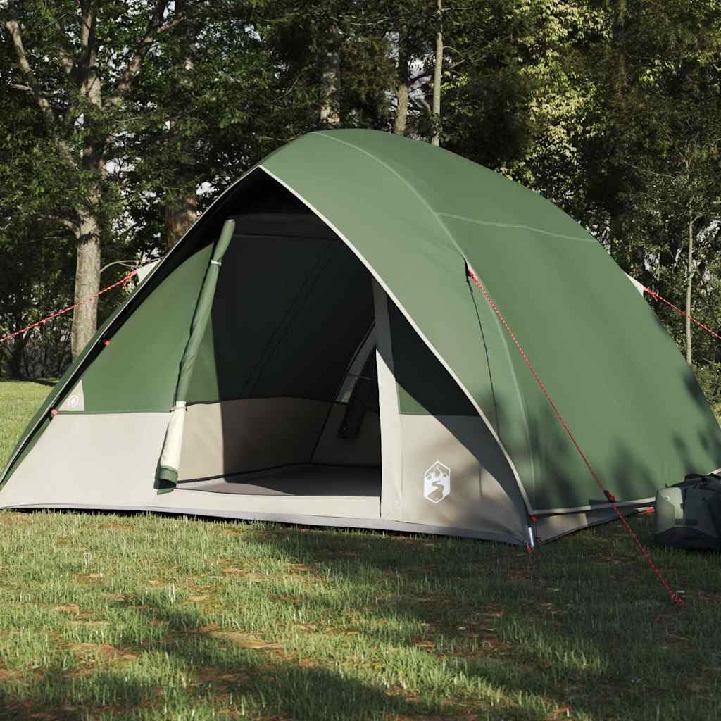 Tenda da campeggio verde per 2 persone, in taffettà impermeabile, 275 x 230 x 140 cm, robusta tenda pop-up per esterni, con porta e gancio per luce, ideale per spiaggia e giardino, facile da montare