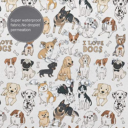 Bositigo Cute Dog Shower Curtain For Kids Girls Boys Bathroom Decor, Funny Animals Puppy Dog Lovers Gift Bathtub Curtains Set, Vintage Country For Restroom Waterproof Bath Decor Accessories 72X72 #TOP5