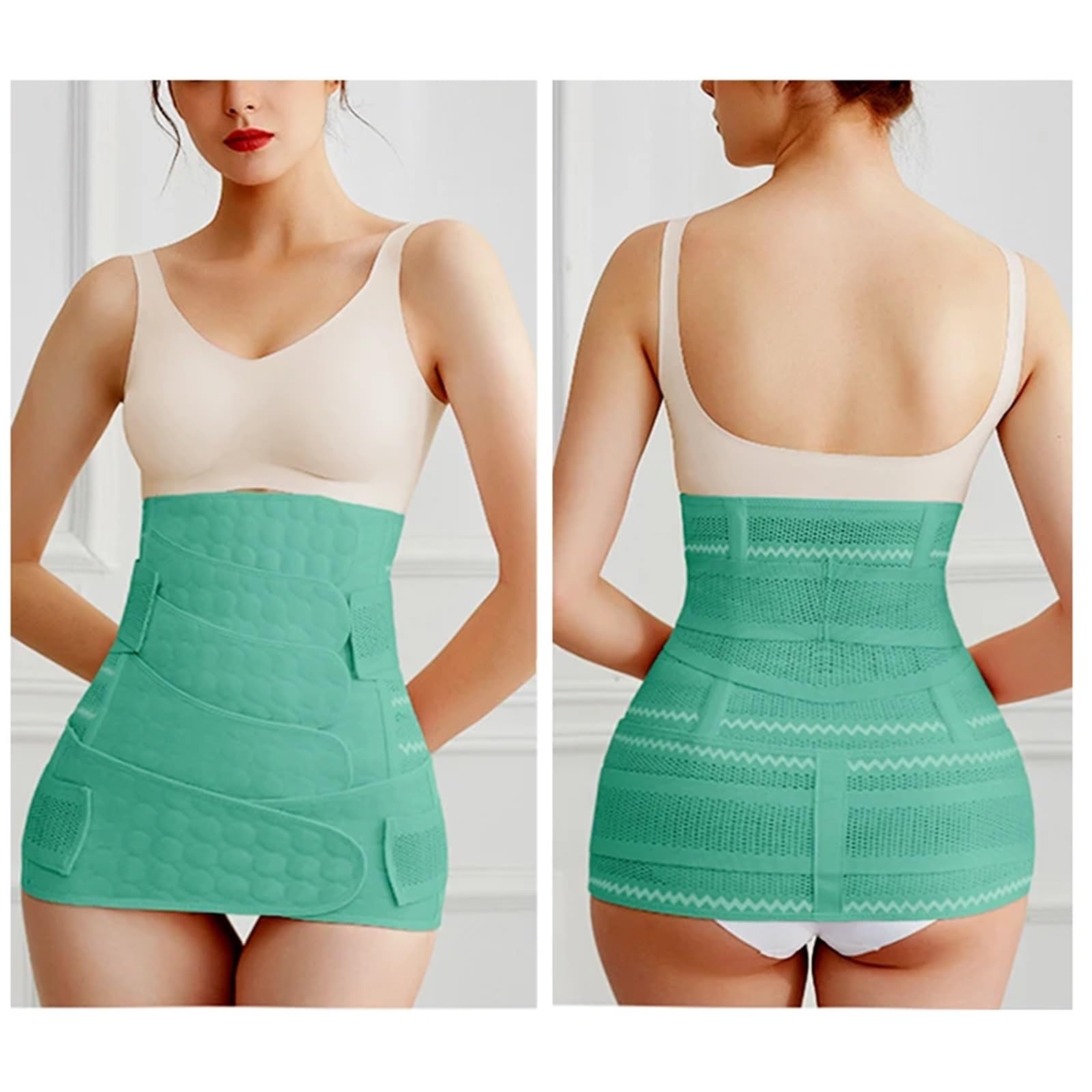 Guaina Post Parto Fascia di Recupero Post-Parto Fascia Addominale for Gravidanza Cinture di Supporto Post-Parto Shapewear Body Shaper Post-Parto(Green,XXL)