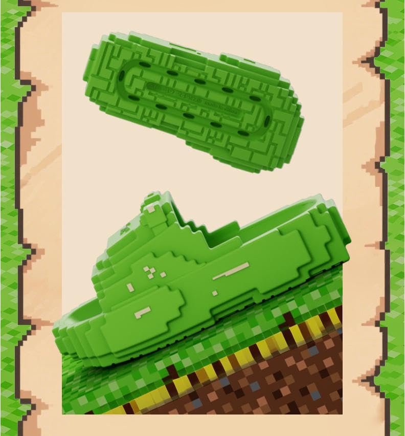 2025 new pixel cartoon sandals, unisex, pixel bear summer with non-slip water shoes, indoor and outdoor lightweight3