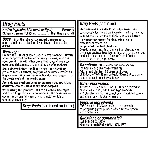 Image of HealthA2Z Sleep Aid, Diphenhydramine HCl 25mg Softgels, Supports Deeper, Restful Sleeping, Non Habit-Forming (250 Softgels)