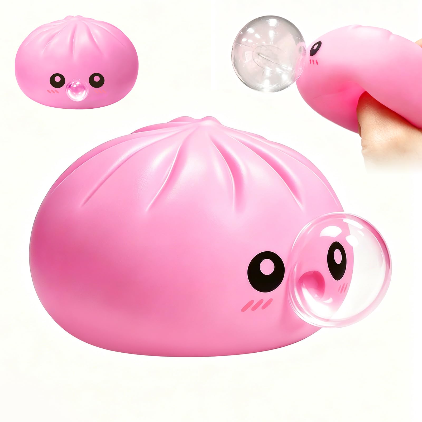 2026 Upgrade Dumpling Squishy Mystery Box,New Dumpling Squishy Blow Bubbles,Dumplings Stress Balls Fidget Sensory Balls,Rainbow Dumplings, Cute Anxiety Relief Fidget (Purple) — view 9