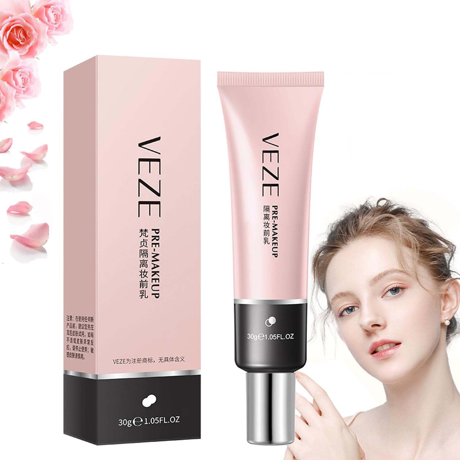 JANGOUVeze Concealing Tone Up Primer, Korea Concealer and Brightening Primer, Pre-Makeup Lotion, Perfecting and Smoothing Makeup Primer, Makeup Base Primer for Face Smoothing & Oil Control (1PCS)