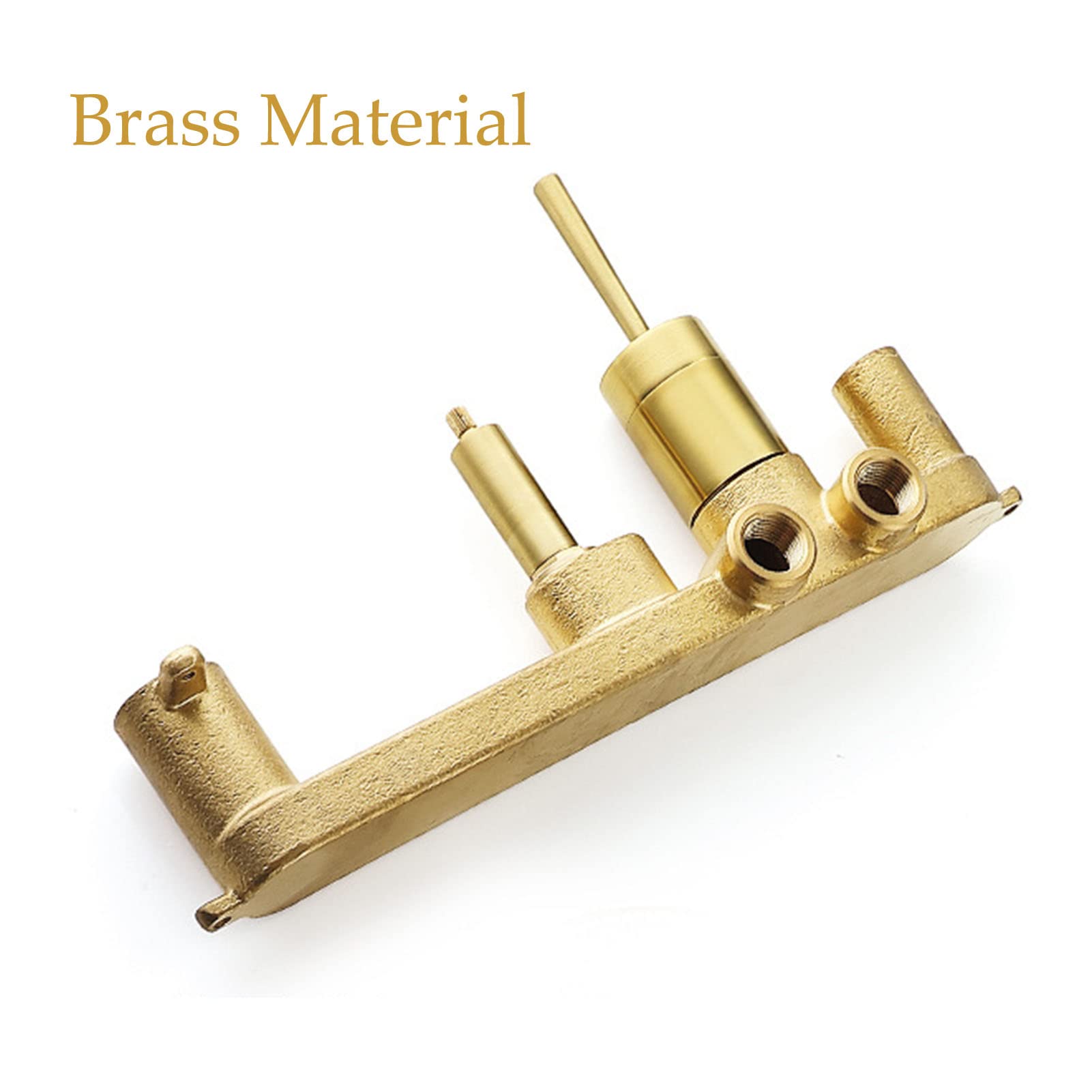 grifo de ducha, Grifo monomando for bañera de alto caudal, color oro cepillado(Brushed Gold)