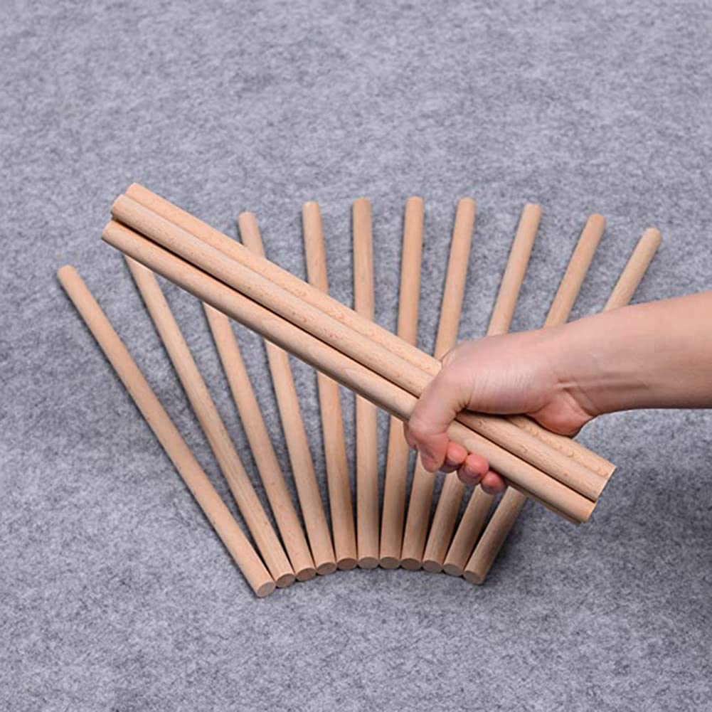 Qezodsx 60 Pieces Rhythm Sticks for Kids Bulk Wood Lummi Sticks Toddler and Classroom, Wood Color, 1.25x1.25x30cm - Image 3