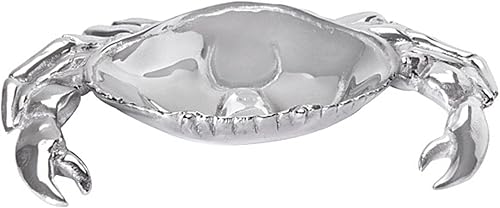 Mariposa Plato de inmersión de cangrejo | Plata | Brillante | Regalos | Plato de nueces, dulces y salsa | Aluminio SANDCAST reciclado | Hecho a mano