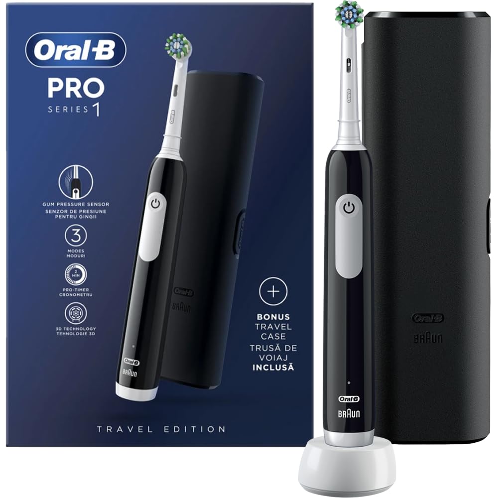 Oral-B Pro 1 750 Electric Toothbrush Pink with Travel Case