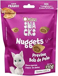 Snack Quatree Nuggets Para Gatos Bola de Pelo Sabor Frango 150g