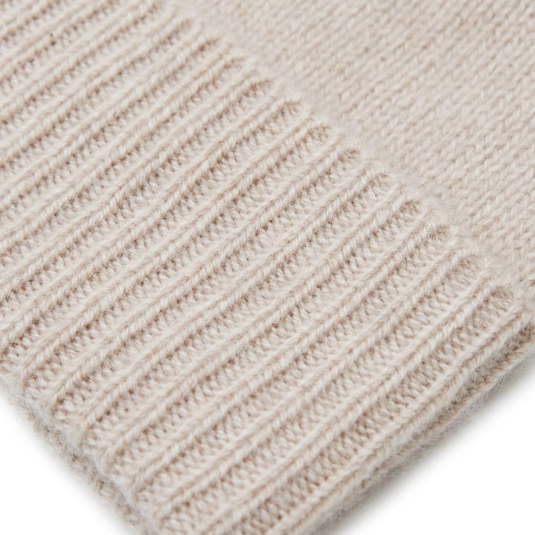 Women’s Ribbed Beanie, 100% Cashmere, Soft & Stretchy with Ribbed Edge, Warm Hat for Winter - Image 3