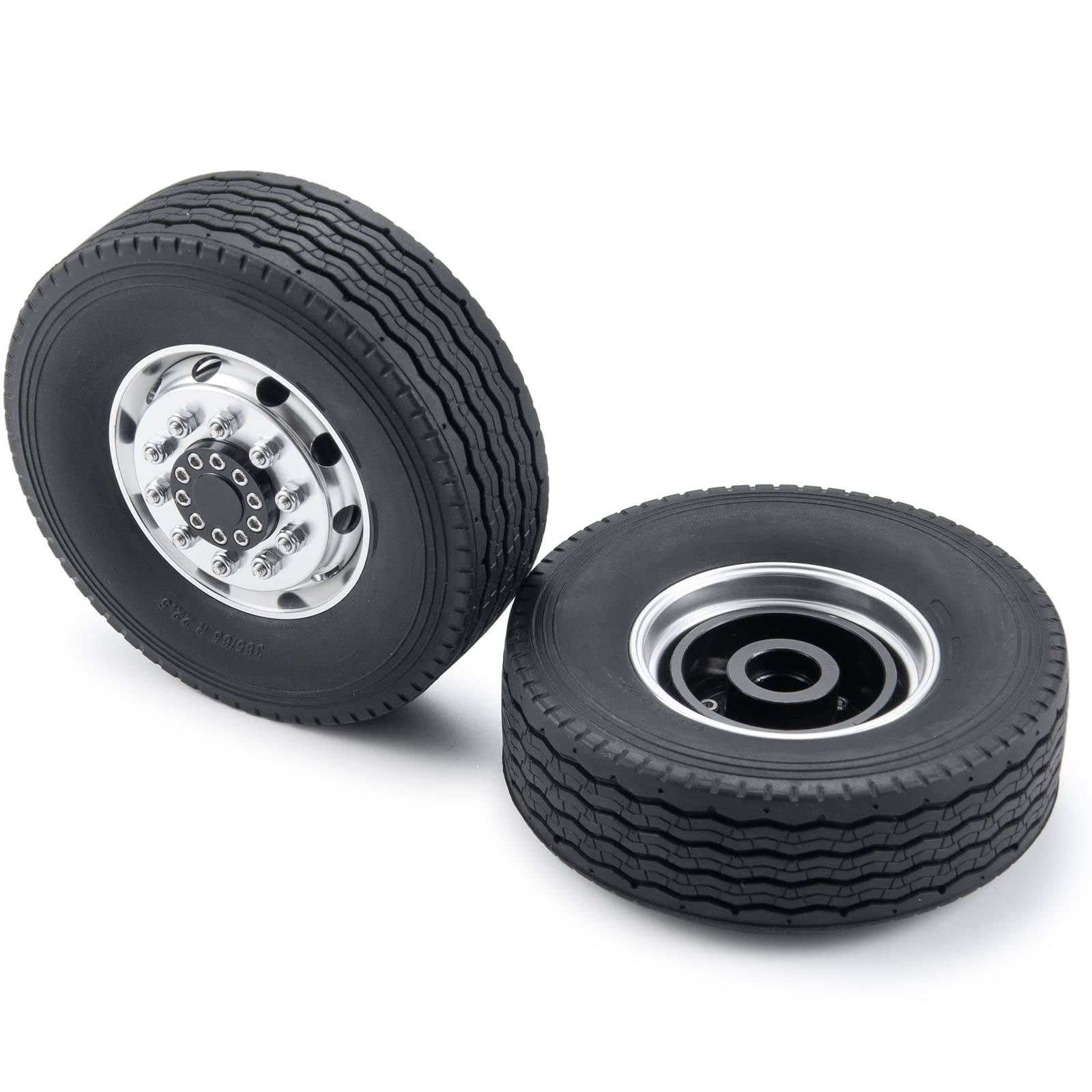 2 Stück Vorderrad Felgen & Reifen Reifen Für Tamiya Traktor