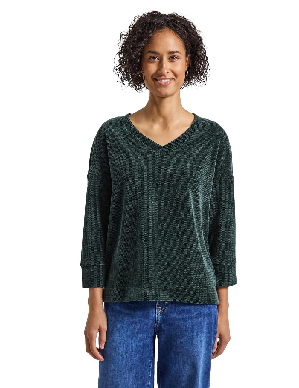 Damen Kuscheliges V-Neck Shirt