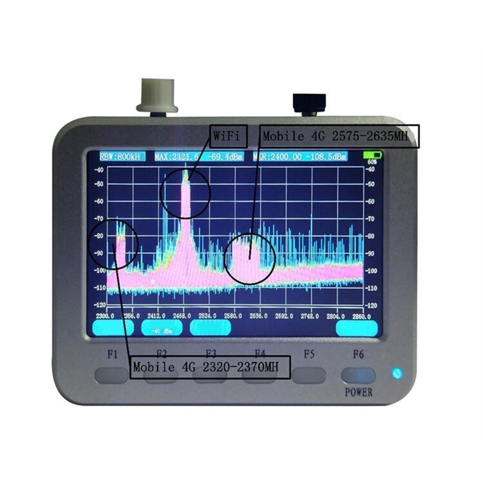 Analizzatore di rete vettoriale Misuratore Di Spettro Del Tester WiFi Del Tester Del Drone Del'analizzatore Di Spettro 30M-6G
