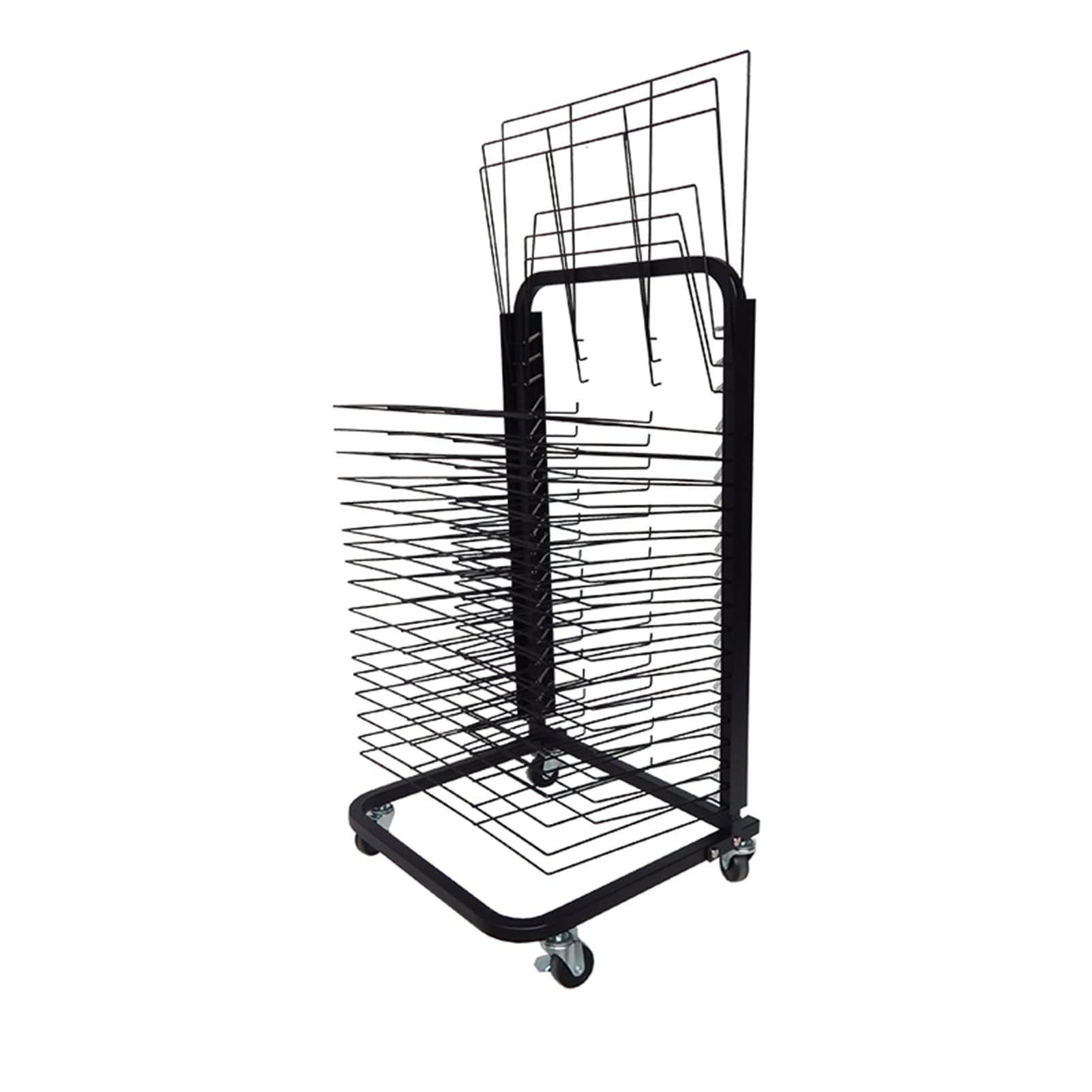 Aioneer Drying Racks, Mobile Art Drying Rack, Heavy Duty Metal Drying Shelf Artwork Storage Display Rack, Canvas Stack Rack Organizer For Kids, Studio, Classroom, Craft Room,20 Shelves
